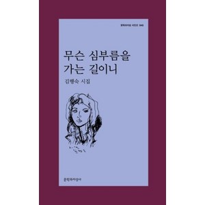 무슨 심부름을 가는 길이니 (문학과지성 시인선 543), 문학과지성사, 9788932037547