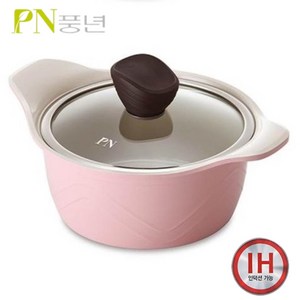 PN풍년 블리스올라 세라믹 양수 냄비, 20cm, 핑크, 1개