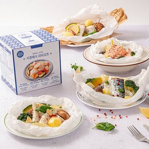 건강식 전자레인지 해물찜 파피요트 (연어3팩 고등어1팩), 520g, 1박스