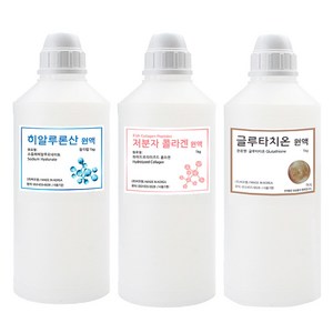 비오엠 히알루론산 원액 1kg + 콜라겐 원액 1kg + 글루타치온 원액 1kg 1+1+1, 3개