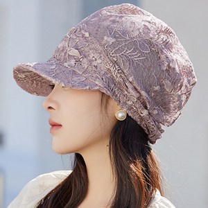 데이즈원 여성 비니 두건모자 중년 레이스 챙모자