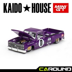 KaidoHouse x 미니지티(KHMG084) 1:64 쉐보레 실버라도 Dually 카이도 V1 - 퍼플, 1개