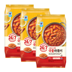 사조몰 그때그시절 국물 라볶이 553g x3개, 3개