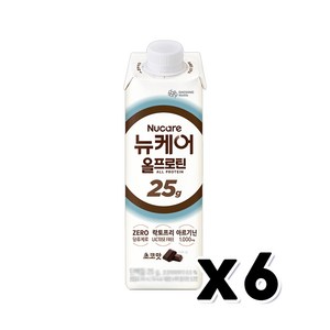 뉴케어 올프로틴 초코맛 단백질음료 245ml x 6개, 단품, 1회분