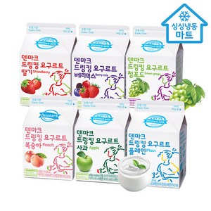 덴마크 드링킹요구르트 6종 275mLx12팩(6종류별x2팩) 냉장무배, 1세트, 275ml