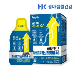 콜마생활건강 필리브 에너지 부스터샷 아르기닌 초고함량 6000mg, 14회분, 1박스