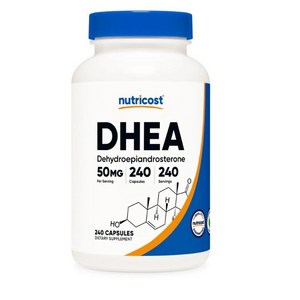 Nuticost Dhea 50mg 240 캡슐 - 글루텐 프리 콩 무료 비 GMO 보충제 240 count (팩 1), 1개, 240정