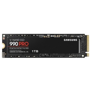 삼성전자 990 PRO PCie 4.0 NVME M.2 SSD, 1TB, MZ-V9P1T0BW