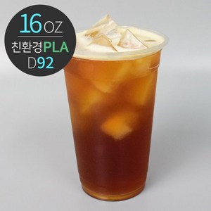 [친환경] 옥수수원료 PLA 투명컵 16oz D92 1박스(1000개), 1개