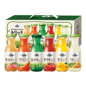 가야농장 주스 6종 종합선물세트, 180ml, 36개