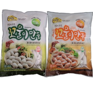 아하식품 꼬물이고기만두1350g+ 꼬물이김치만두1350g *2봉, 1.35kg, 2개