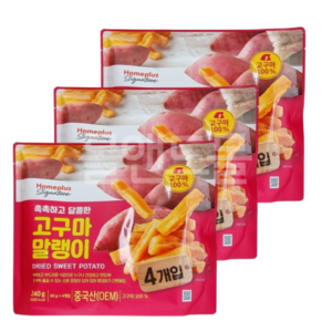 홈플러스 촉촉하고 달콤한 고구마 말랭이, 3개, 240g