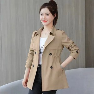 besteffie 여성 트렌치 코트 가을 데일리 회사원 코디 숏트렌치 야상 자켓 바람막이점퍼 E15