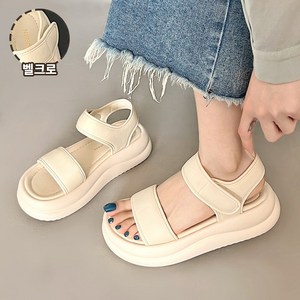 Moden Fashion 여성 심플한 벨크로 샌들 발편한 여름 신발