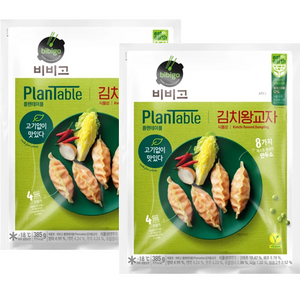 [CJ][채식만두] 비비고 플랜테이블 김치왕교자, 420g, 2개