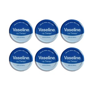 VASELINE 바세린 립밤 립 테라피, 오리지널, 20g, 6개