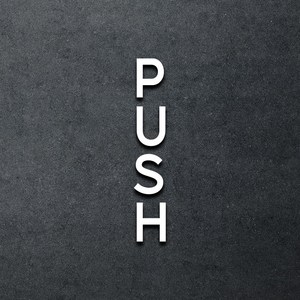 마마픽스 아크릴 도어사인 표지판 화이트, 1개, PUSH