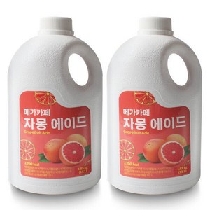 메가카페 자몽 에이드 1.85kg 1.5L 2개세트2451660, 1개입, 2개