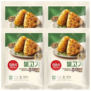 [메가마트] 비비고 불고기 주먹밥 500g, 4개