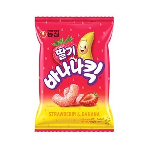 농심 딸기바나나킥 60g / 신제품 농심스낵 바나나킥 딸기맛 딸바, 6개