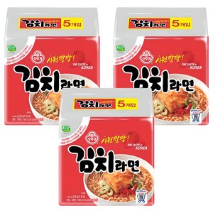 오뚜기 김치라면 120g, 15개