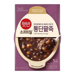 비비고 (햇반 소프트밀) 통단팥죽 280g (용기형), 18개