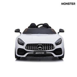 몬스터토이즈 벤츠 AMG GT 2인승 유아 전동자동차, 화이트, 1개