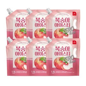 스위츠 복숭아 아이스티 제로 1.5L 6개