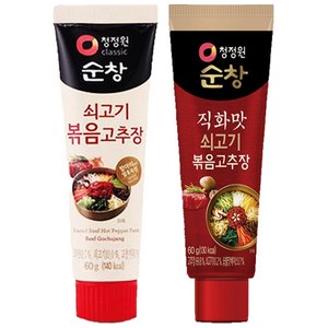 청정원 쇠고기1개 + 직화맛1개 볶음 고추장, 1개, 60g