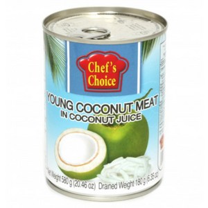 영코코넛미트 영코코넛 Young Coconut Meat in coconut Juice woldfood, 580g, 1개