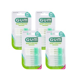 GUM 검 치간칫솔 코스트코 오리지날 소프트픽(80p), 80개입, 4개