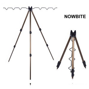 나우바이트 고급형 3단 낚시 삼각받침대 원투받침대 삼각대 바다 민물 겸용, 브라운