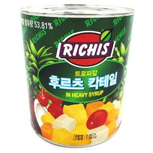 리치스 후르츠칵테일 통조림, 3.062kg, 3개