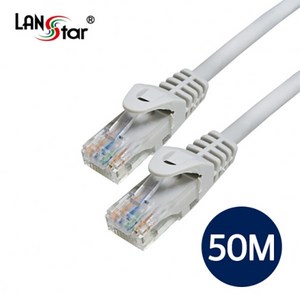 랜스타 CAT5E UTP 랜선 랜케이블 인터넷선 그레이 50M LS-5UTPD-50MG, 1개