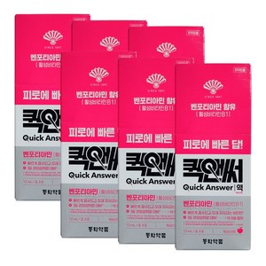 동화약품 퀵앤써 벤포티아민 피로회복제, 6개, 96ml