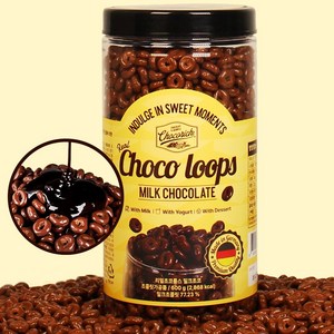 [독일산]초코리치 리얼 초코룹스 밀크초코 600g 대용량 초코링 초코시리얼 어린이날, 1개