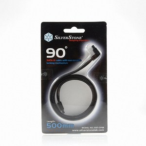 실버스톤 CP08B SATA3 케이블 블랙 (플랫형 50cm), 1개