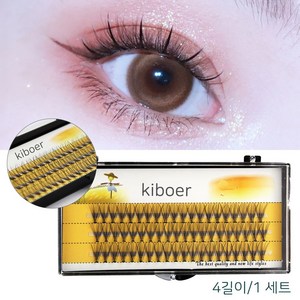 Kiboer 부분 속눈썹 인조 속눈썹 8+9+10+11mm 세트, 1세트, 8mm+9mm+10mm+11mm