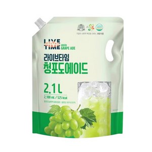 라이브타임 청포도에이드, 2.1L, 3개