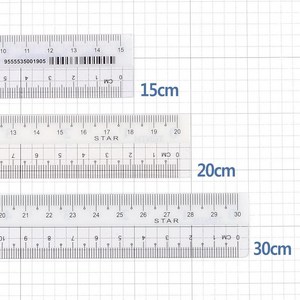 직선자 구부러지는 자 15cm 20cm 30cm 문구자 투명자, 1개