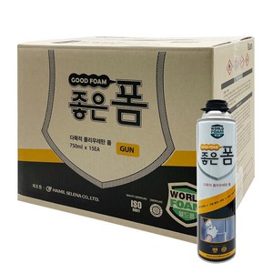 함일셀레나 우레탄폼 국산 좋은폼 건타입 750ml 1BOX (건타입), 15개