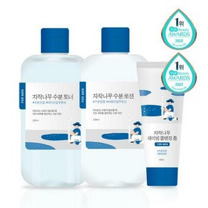 라운드랩 포 맨 자작나무 토너 로션 200ml 2종세트 (+쉐이빙폼 40ml 증정), 1개