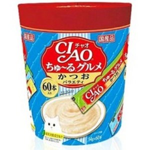 챠오츄르 버라이어티 짜먹는 고양이 간식 60p, 가다랑어, 840g, 1개