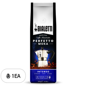 비알레띠 페르페토 분쇄 커피 인텐소, 모카포트, 250g, 1개
