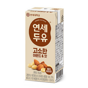 연세우유 고소한 아몬드 앤 잣 두유, 200ml, 96개