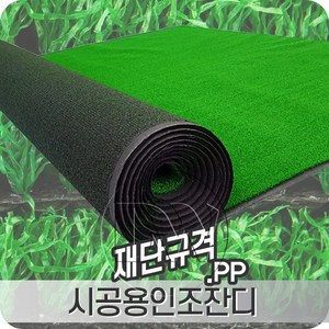 시공용PP인조잔디 2mX5m 깔끔하고 산뜻한 실용적인 자연스러운 고밀도 제품, PP(2X5m.T6mm), 1개, 녹색