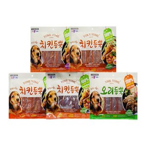 요미요미 강아지간식 치킨듬뿍 400g, 치즈닭갈비, 5개