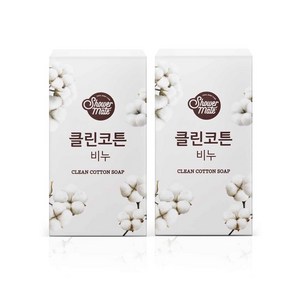 샤워메이트 목화솜 클린코튼비누 4입, 100g, 4개