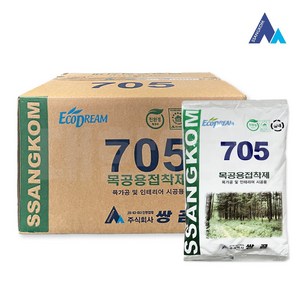 쌍곰 705 목공 본드 목공용 접착제 800g 비닐포장, 20개