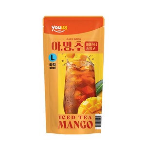 라지 아망추 아이스티&망고, 8개, 340ml